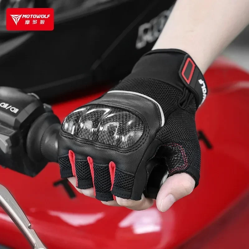 

Men's Summer Motorcycle Gloves Motorbike Breathable Cycling Fingerless Glove Motocross Guantes Moto Accessories Luvas Biker Item