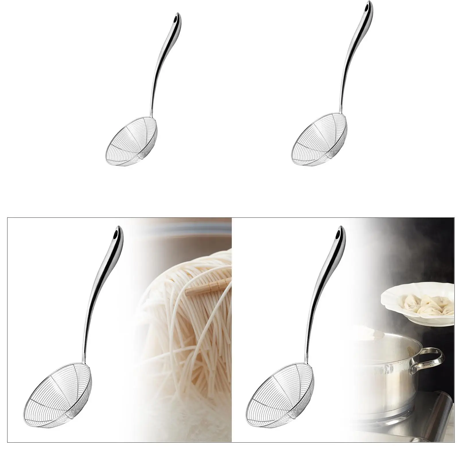 Skimmer Strainer Kitchen Utensils Cooking Utensil Spider Strainer Spoon Fry Spoon for Cooking Pasta Meatball Frying Tortellini