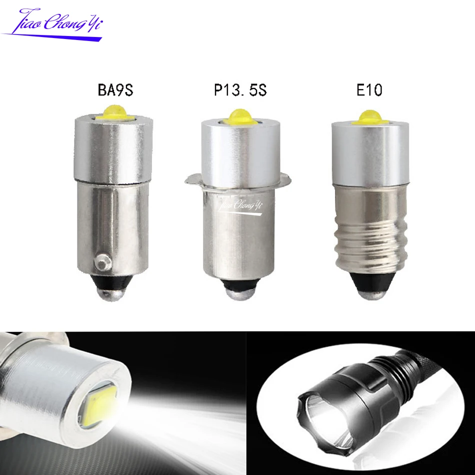 

3W 6-24V P13.5S E10 BA9S Flashlight LED Bulb Super Brigh Emergency Torches Work Light Lamp Warm White Energy Saving Spotlight