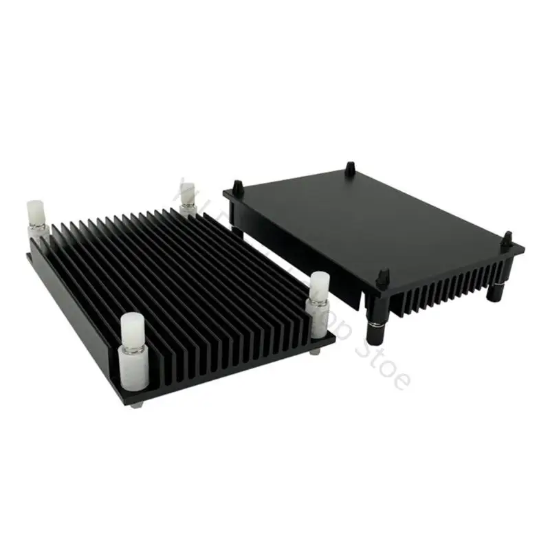 96BA Flat Base Aluminum Heatsink with Black Ribs for Passive Board Heat Control
