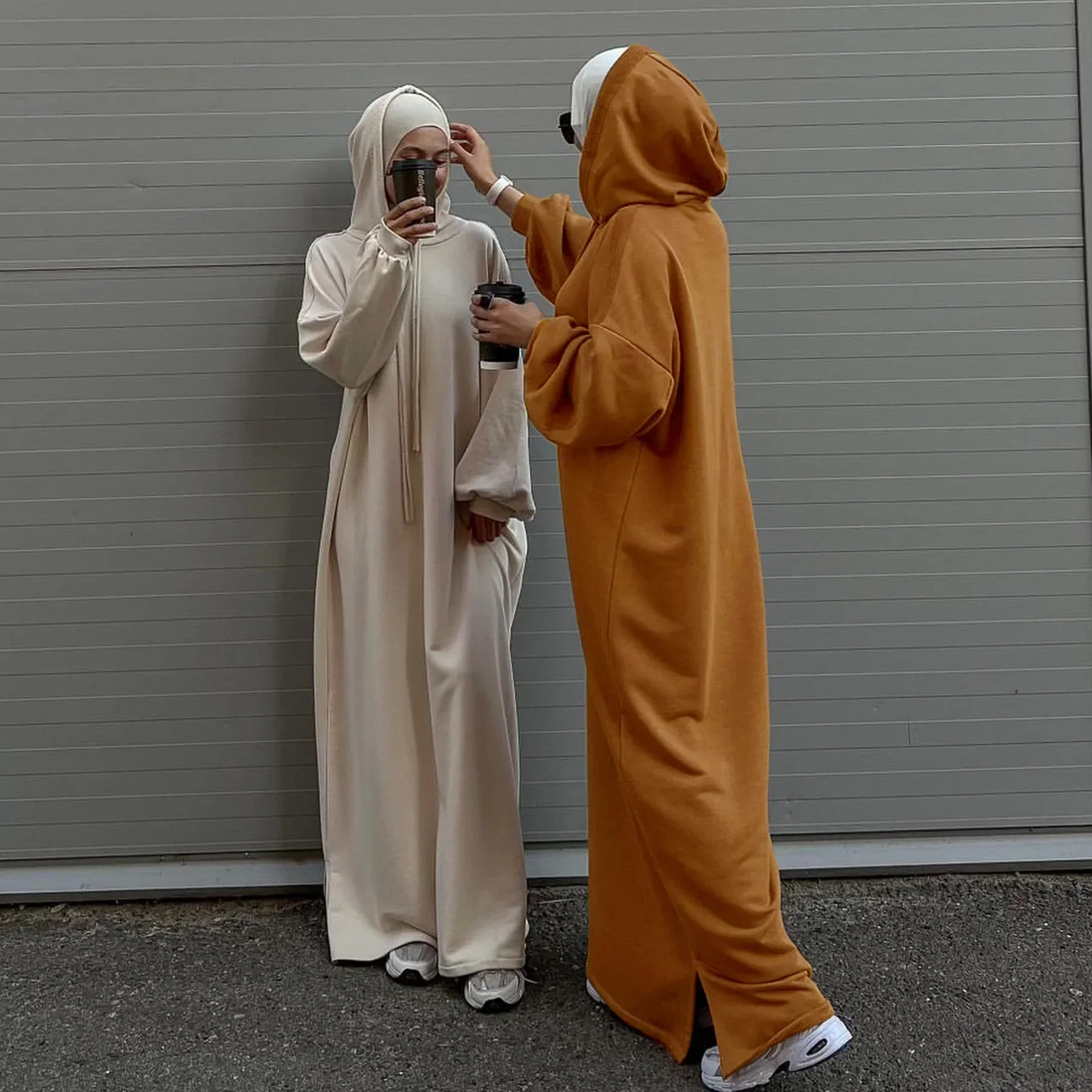 Eid Djellaba Muslim Women Hooded Maxi Dress Turkey Kaftan Dubai Abaya Ramadan Kebaya Caftan Marocain Femme Islam Clothing Robe