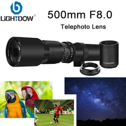 Lightdow 500mm F8.0 Manual Focus Telephoto Lens with 2X Converter for Nikon D7100 D750 D90 D850 D3400 D5600 D5500 D5300 D7000