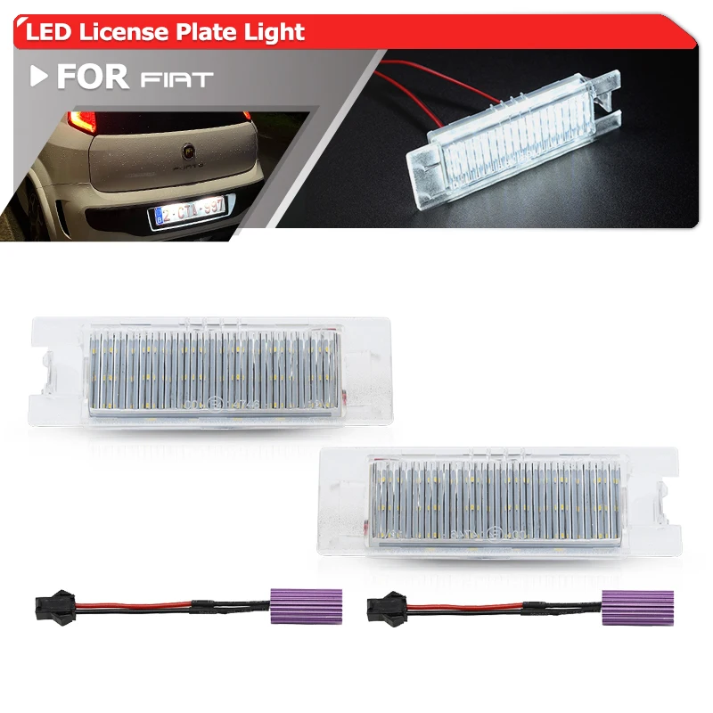 2x Per Fiat Argo Cronos Siena Idea Linea Palio Uno Bravo Grande Punto Evo Tipo Luci targa a LED