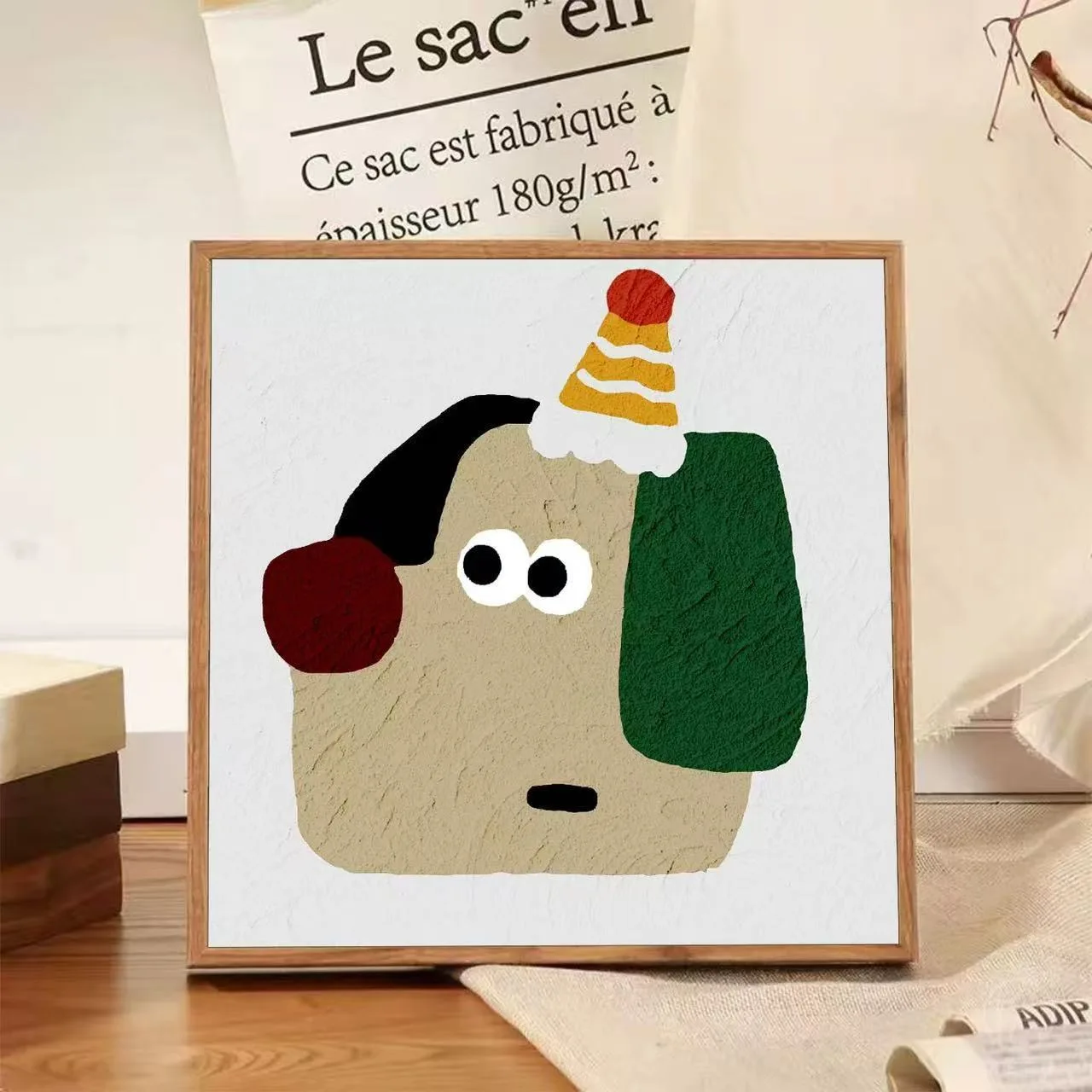 

A6257 Cute Puppy Oil Painting