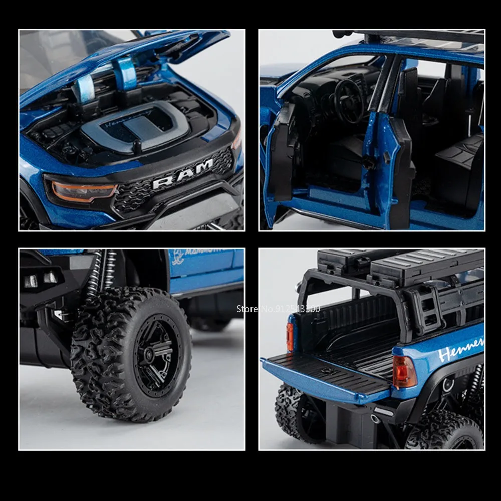 1:32 Mammoth Raptor F150 Legierung Modell Auto Spielzeug Sound Licht Diecast Metall Zurückziehen Off-road Pickup Modelle Sammlung Kinder geschenke