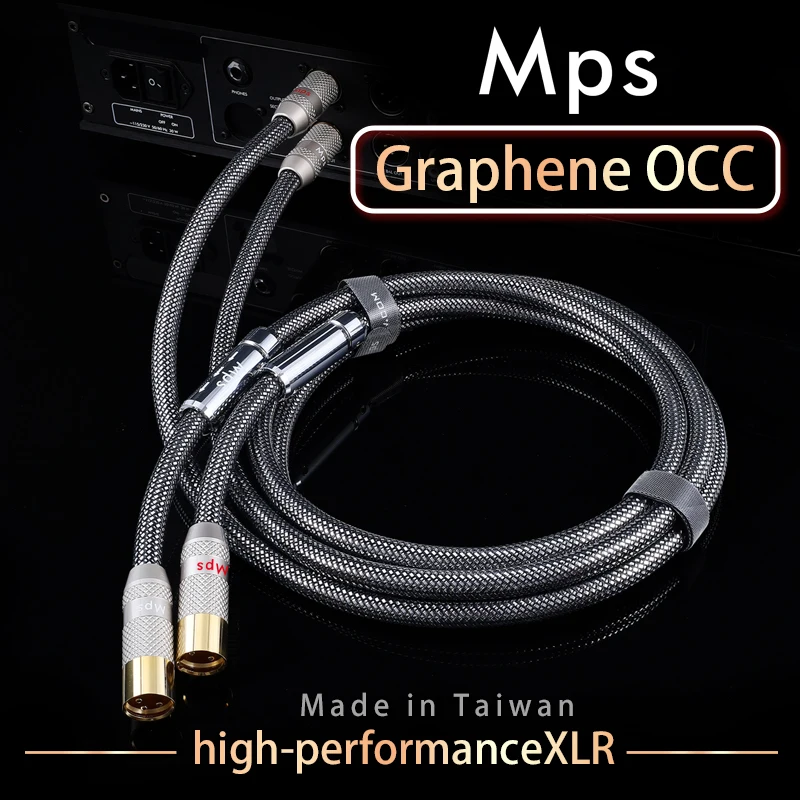 

MPS Arthur Hifi signal cable 6N OCC Graphene-copper Composite rhodium plated XLR cable plug audio amplifier DAC balance cable