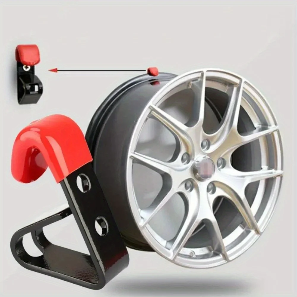 1PC Tire Wheel Hub Hook Wheel Shop Display Stand Metal Holder Rack Wall Mounted Racing Car Wheel Hub Hanging Hook