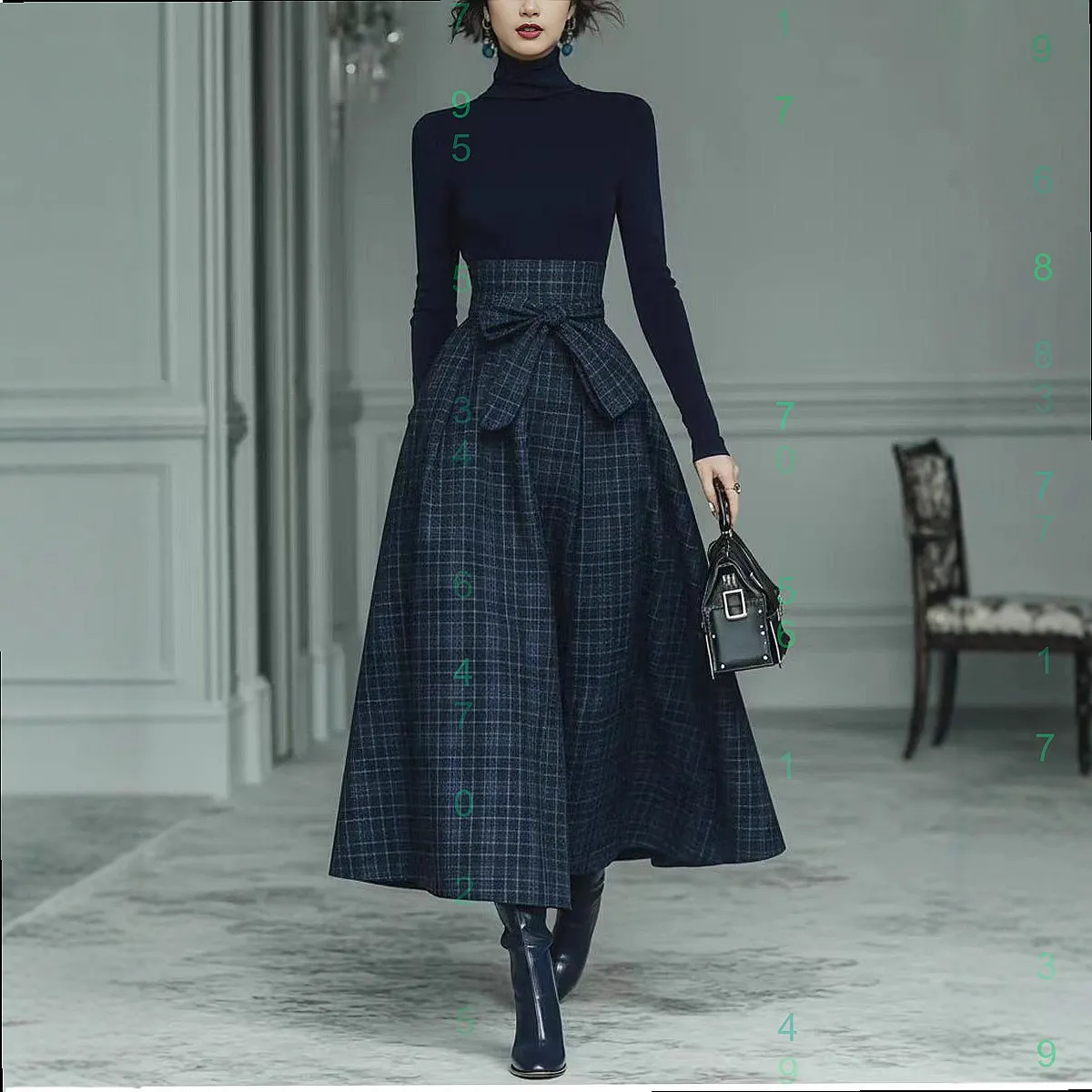 

Solid Texture Long Sleeve Elegant French Dress Dresses Spring Summer Matching Set