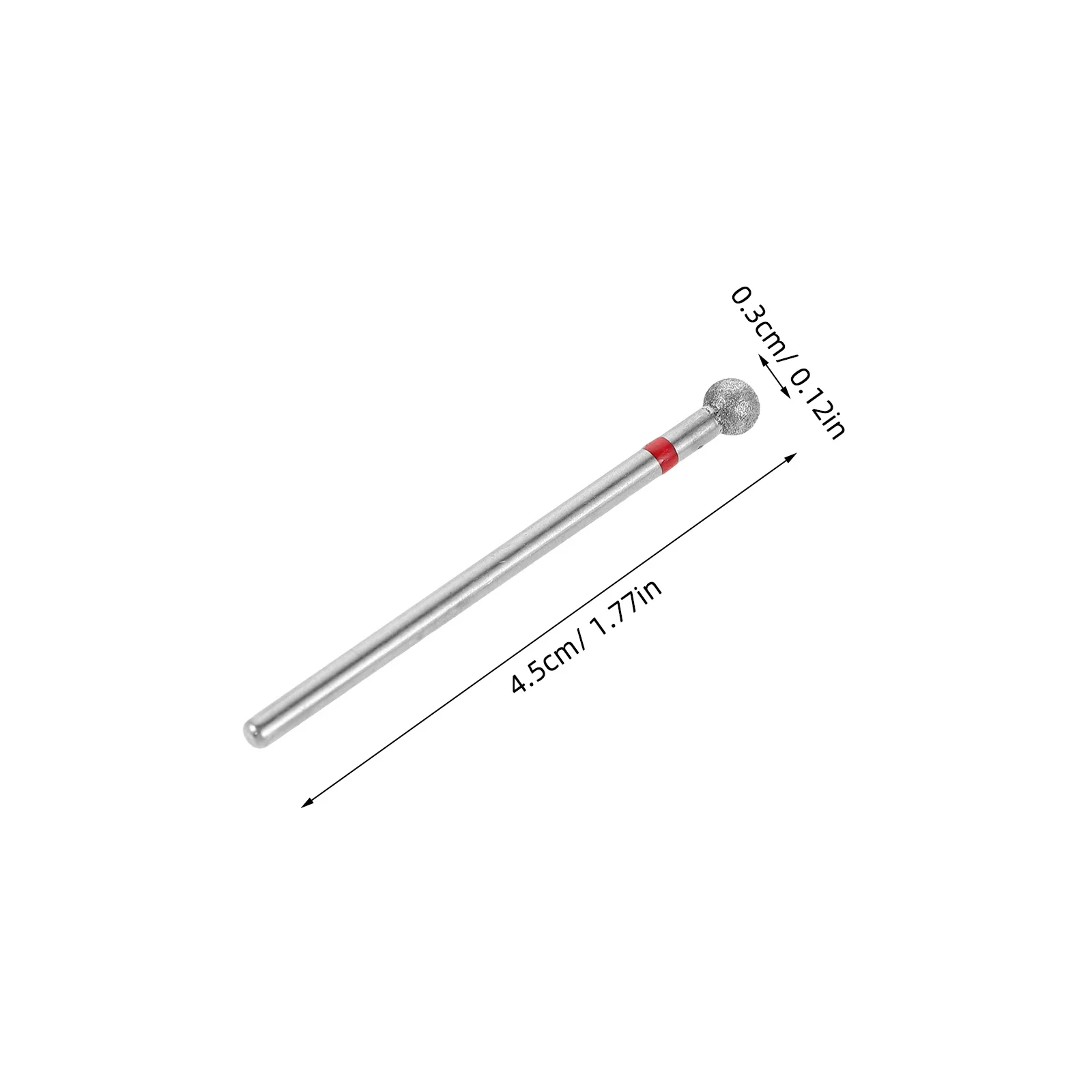 Zestaw 6 szt. frezów do paznokci o drobnej ziarnistości, główka kulista, do usuwania skórek, polerowania, powlekane diamentami, profesjonalne narzędzie do manicure