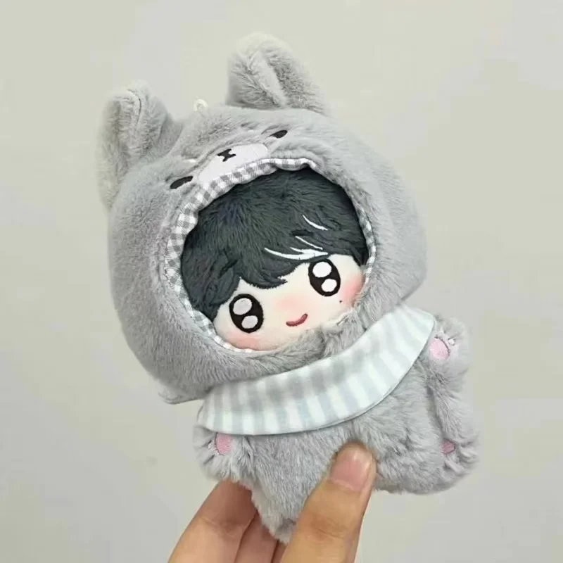 Lindo mono de Animal de peluche de 10cm, diseño de pequeño tigre y zorro, ropa de muñeca de algodón, pequeño regalo, figura de juguete para fanáticos de la animación