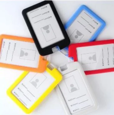 1 Piece Simplicity Business Style ID Card Holder for Worker Women Men Solid Color Access ID Card Protector Office Supplies