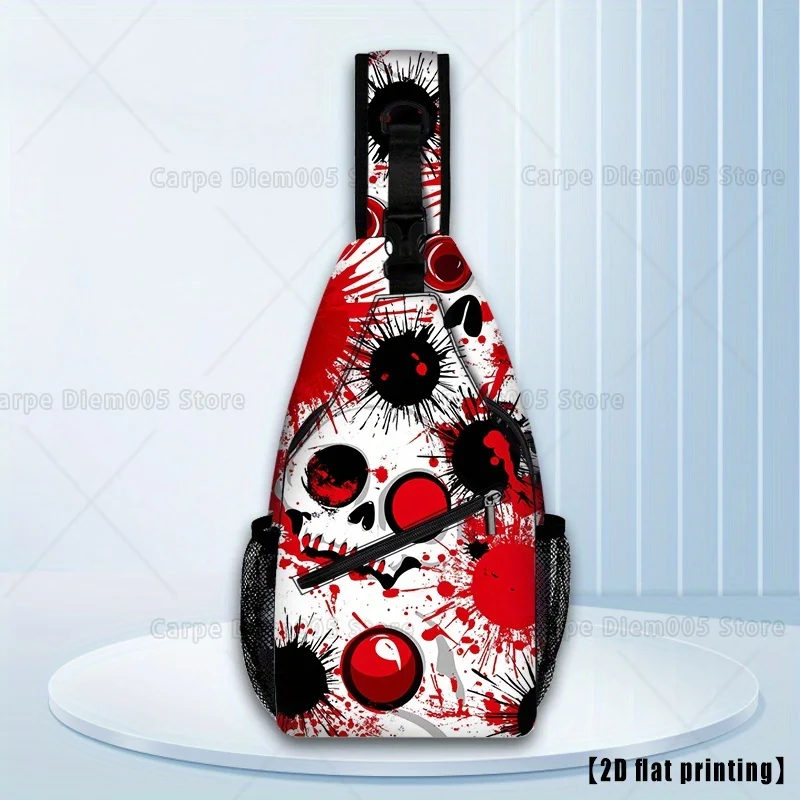 

Сумка через плечо с регулируемым ремнем Готический нагрудный рюкзак, компактный кошелек большой вместимости для женщин/мужчин, легкий рюкзак