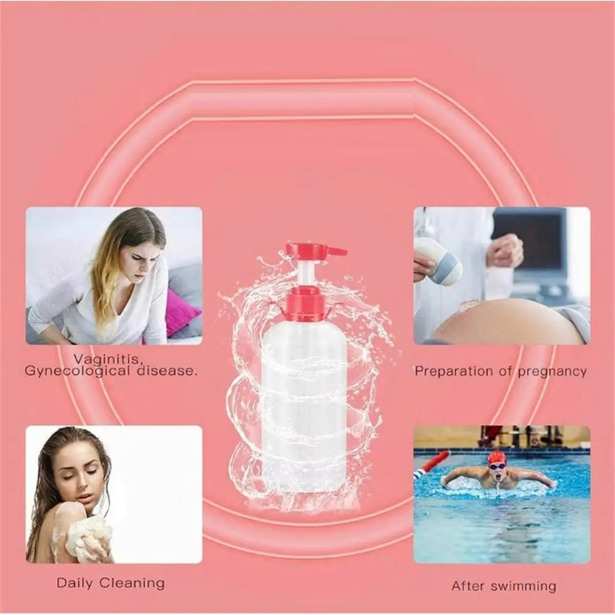 600ML Medical Bidet Aginal Clearner Anal Douche Enema Anus Cleaning Syringe Washing Irrigator Clean Vagina Device
