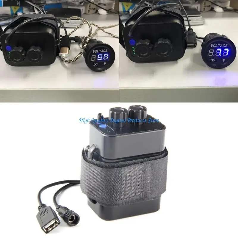 U2JE 8.4V USB 5V 6x 18650 Battery Storage for Case Box For Bike LED Light Cell