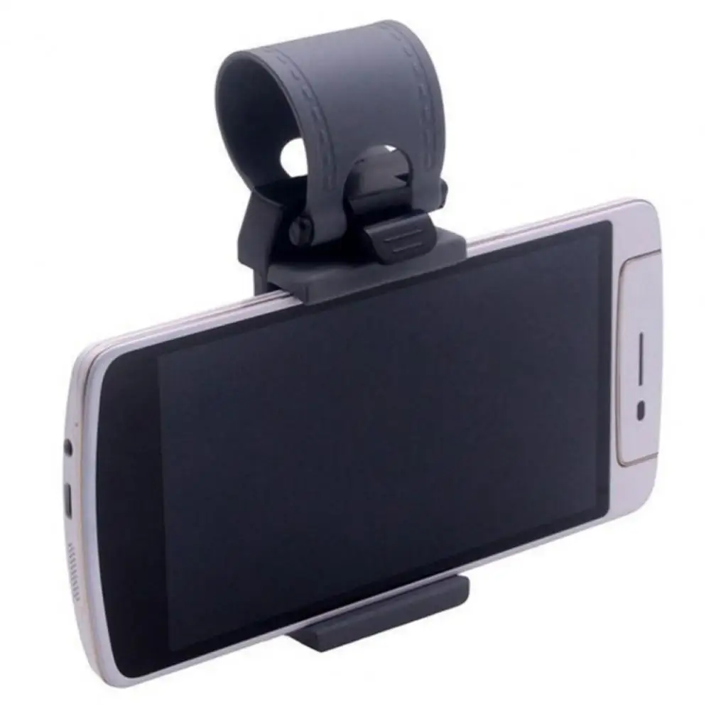 Practical Phone Mount  Strong Bearing Capacity Good Hardness Phone Bracket  Car Steering Wheel Phone Stand