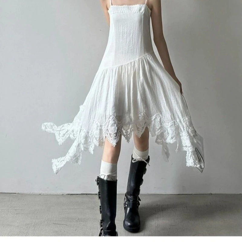 

2026 Spring New Simple Strap A-line Waist Dress for Women