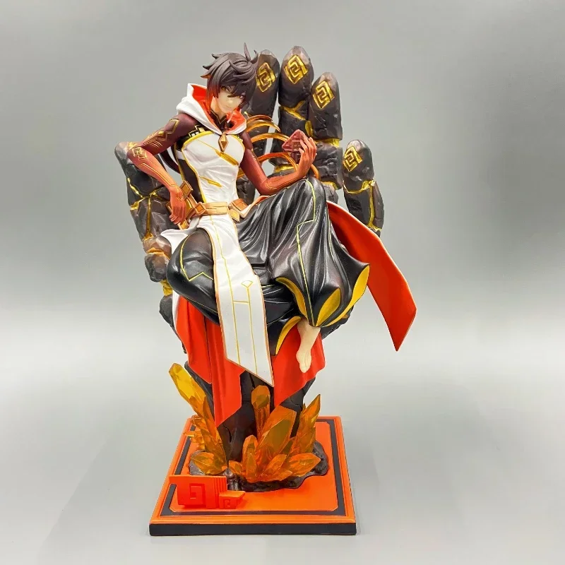 Genshin Impact Figure 26cm Morax Zhongli Cartoon Anime Figures Model Pvc Statue Doll Ornament Collection Decoration Toys Gifts