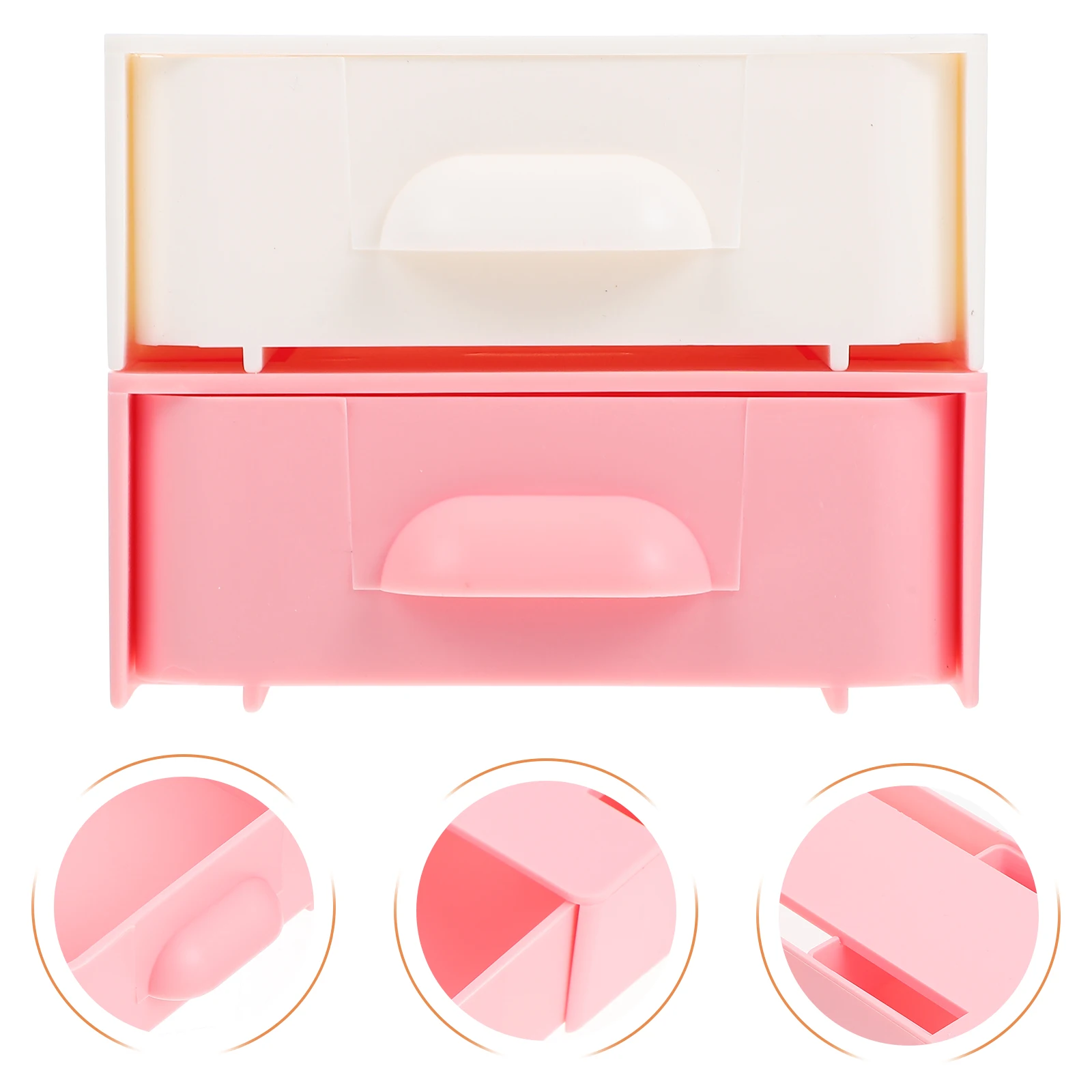 

2 Pcs under Table Storage Box Drawer Desk Organizer Hidden Shelf Abs Unit Boxes for Drawers Man Organiser Tray