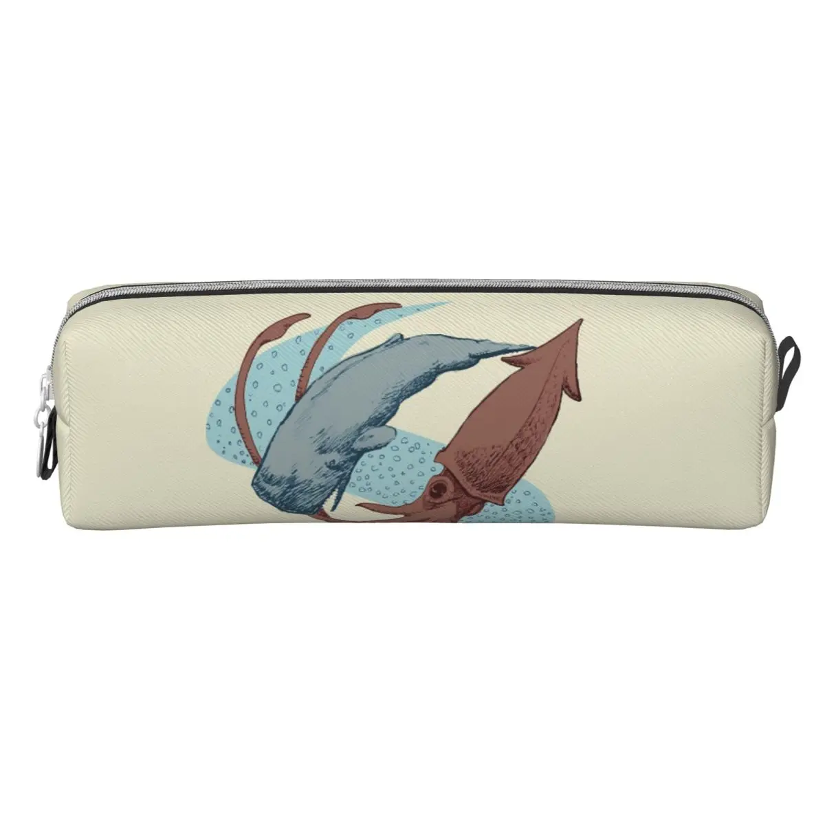 الحيوانات المنوية الحوت مقابل الحبار العملاق مقلمة سعة كبيرة أكياس القلم صندوق القلم للبنين بنات مدرسة مكتب قلم رصاص الحقيبة حقيبة مستحضرات التجميل