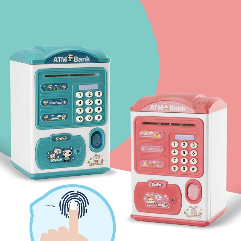 Piggy Bank for Kids, Senha Fingerprint, Cofre eletrônico, Caixas de dinheiro, Moedas digitais, Dinheiro, Tanque de poupança, Brinquedos, Presentes para meninas