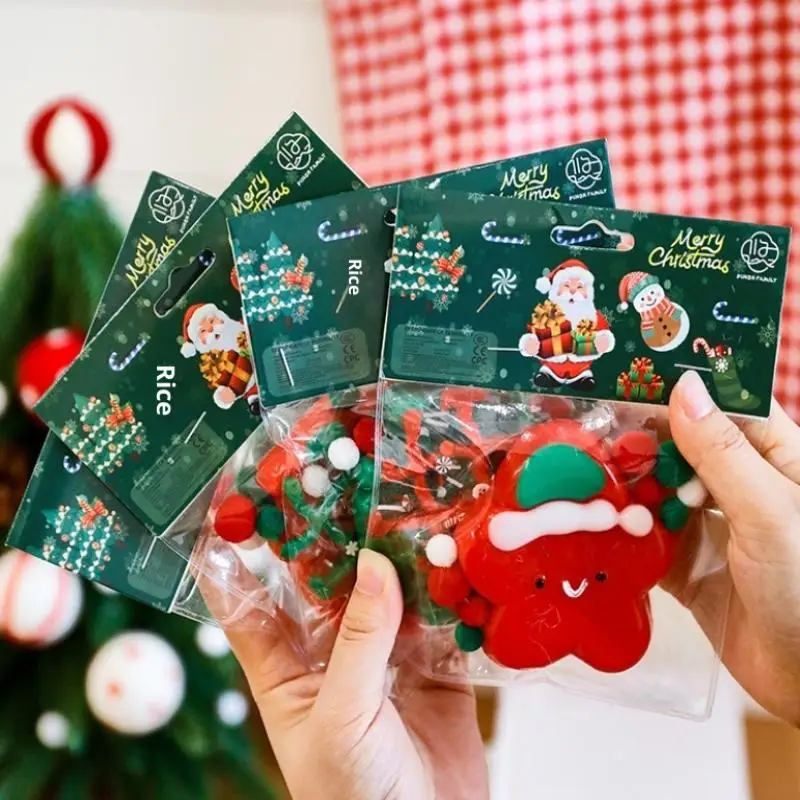귀여운 만화 크리스마스 테마 시뮬레이션 스퀴즈 장난감 핀치 디컴프레션 스트레스 장난감 선물