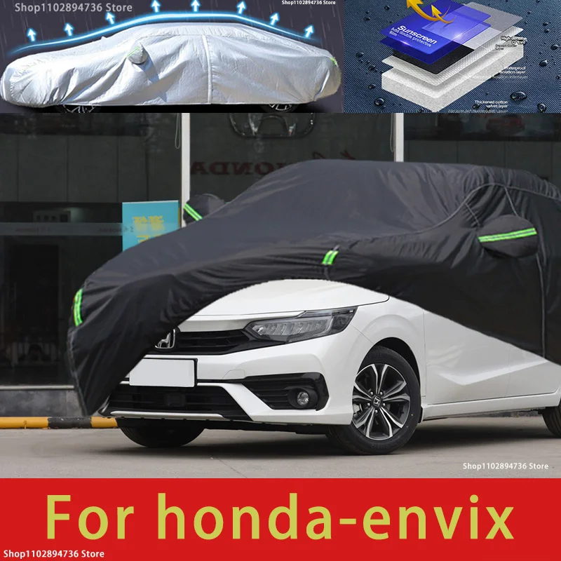 

For Honda Envix Fit Outdoor Protection Full Car Covers Snow Cover Sunshade Waterproof Dustproof Exterior black car cover