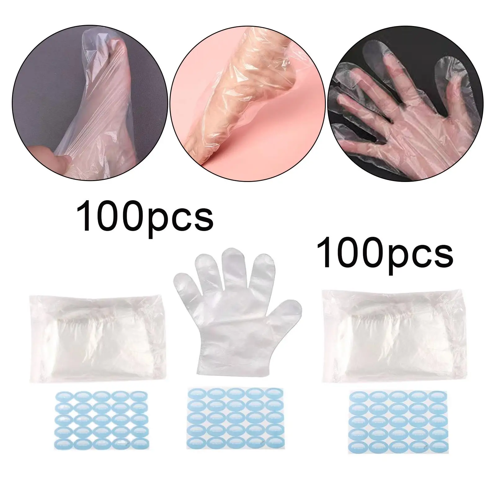 Disposable spa Hand Foot Mitts Gloves Booties for Heated Manicure Moisturizing Protection Foot Care Women