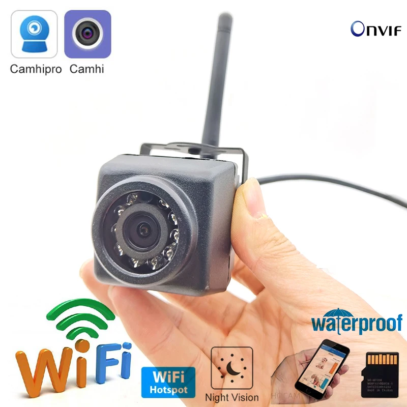 

Camhi 2MP 5MP Mini Waterproof IP66 TF Card Slot 940NM IR Night Vision IP Camera Wifi Outdoor For Car Vehicle Fleet&Bird Nest