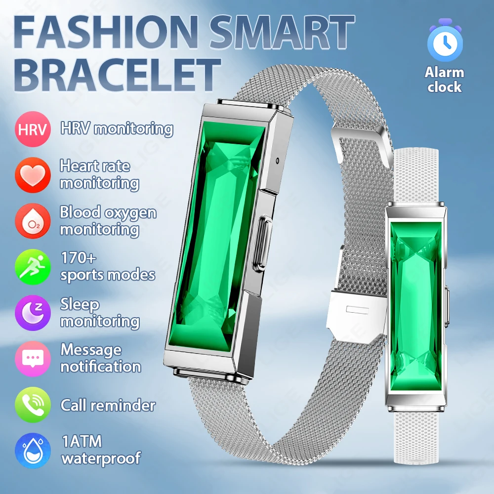LIGE-pulsera inteligente a la moda para hombre y mujer, Monitor de ritmo cardíaco en tiempo Real, oxígeno en sangre, sueño, recordatorio de mensajes, relojes inteligentes para mujer