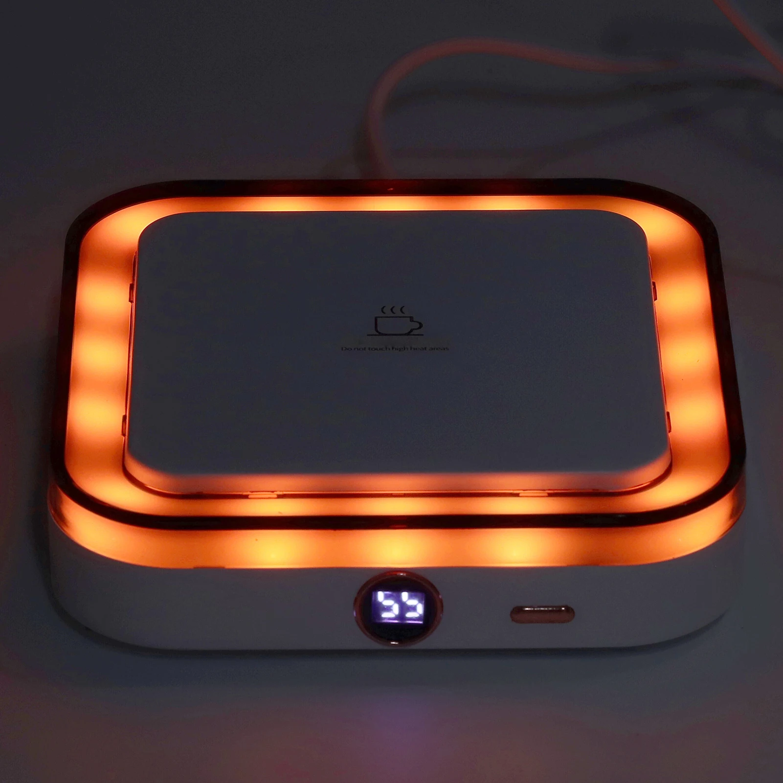 เครื่องอุ่นแก้ว Thermostatic เครื่องทําความร้อนอย่างรวดเร็ว 3 การตั้งค่าอุณหภูมิ เครื่องอุ่นถ้วยสําหรับนมกาแฟ