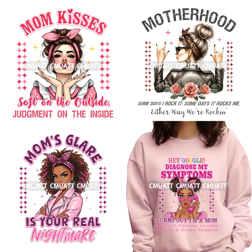 

Модные саркастические цитаты для мам: термотрансферные наклейки DTF ко Дню матери, готовые к нанесению на футболки и сумки, устойчивые к стирке