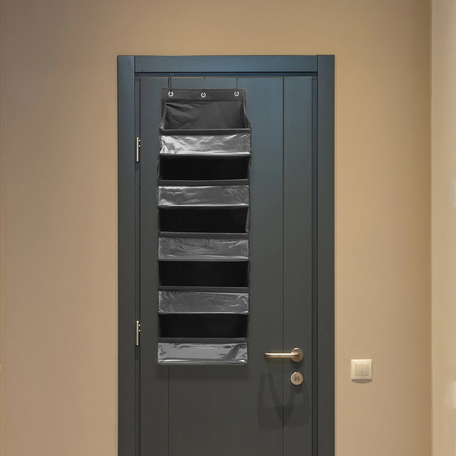 

1 set 1 set Hanging Door Bag Wall Storage Pouch Over The Door Shoe Organizer Multi Pocket Oxford Cloth Large Capacity Bedroom