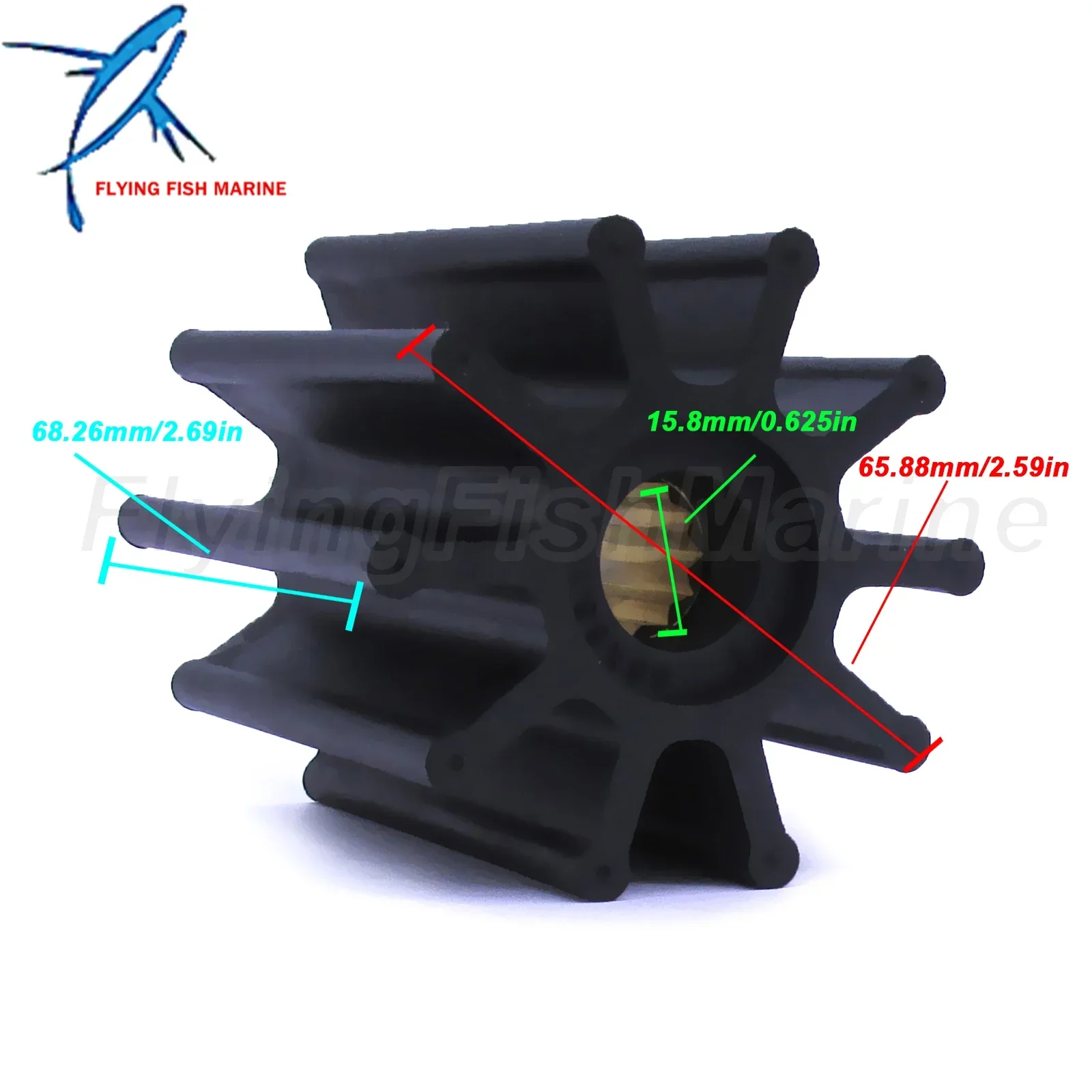 Water Pump Impeller 31130-0061-P for Jabsco / 47-831311350 47-809866T for Mercruiser / 119593-42200/42201/42202 for Yanmar