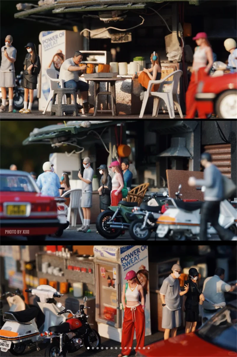 1:64 نموذج مجموعة كاملة خلف المشاهد مصور فيديوغرافي مصور عمل الشكل DIY المشهد مجموعة ملحقات العرض #6