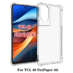 For TCL 40 NxtPaper 4G Case Air Cushion Shockproof Airbag Clear Silicone TPU Back Cover Matte Phone Case for TCL 40 NxtPaper 4G