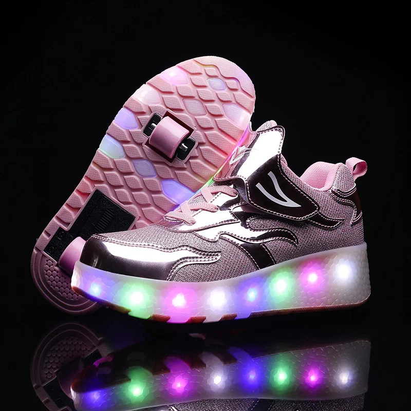 

Kids Storm Shoes Boys LED Flash Shoes USB Charging Girls Outdoor Sports Student Skates