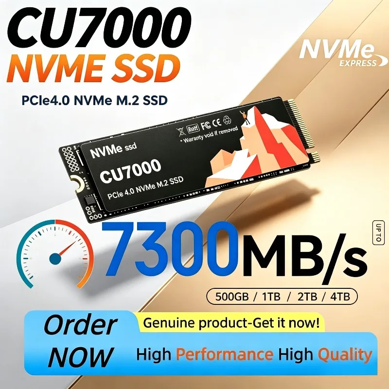 CU7000 500GB/1TB/2TB/4TB NVMe M.2 Hard Drive Disk, up to 7300MB/s, Solid State SSD for Desktop and Laptop.