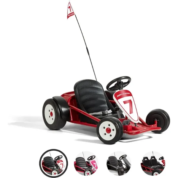 

Radio Flyer Ultimate Go-Kart, 24 Volt Outdoor Ride On Toy, Red Go Kart For Kids Ages 3-8