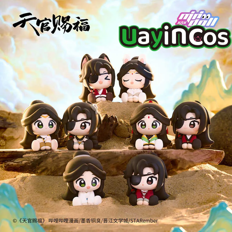 

8pcs In Stock Official TGCF Tian Guan Ci Fu Hua Cheng Xie Lian PVC Figurine Anime Figure Model Statue Doll Toys Kids Ornaments