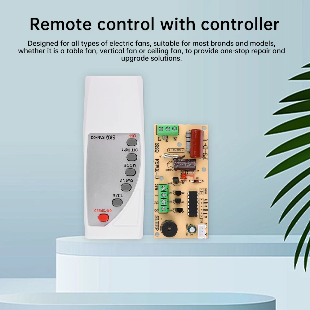 Electric Fan Universal Repair Board with Controller Remote Control Modified Circuit Board Fan Control Board Repair Board