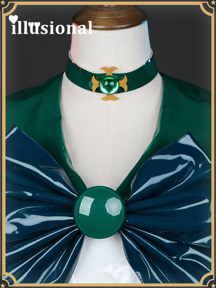 illusional Anime Sailor Moon 30th Sailor Neptune Kaiou Michiru Cosplay Costume Dress Anime School Uniform skirt