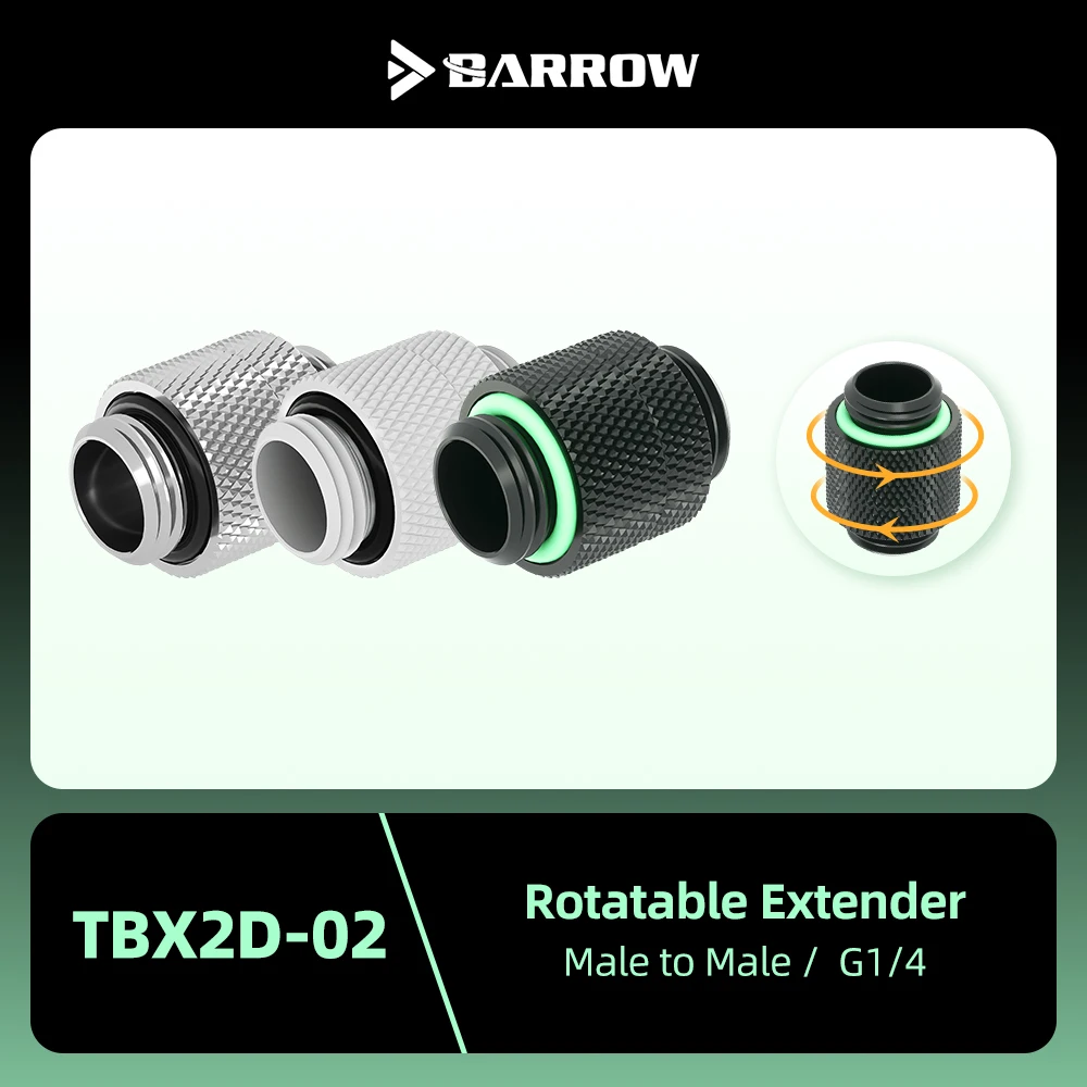 Barrow Rotatable Extender G1/4 Male to Male connection double male adapter for PC Gaming Cooling Building TBX2D-02