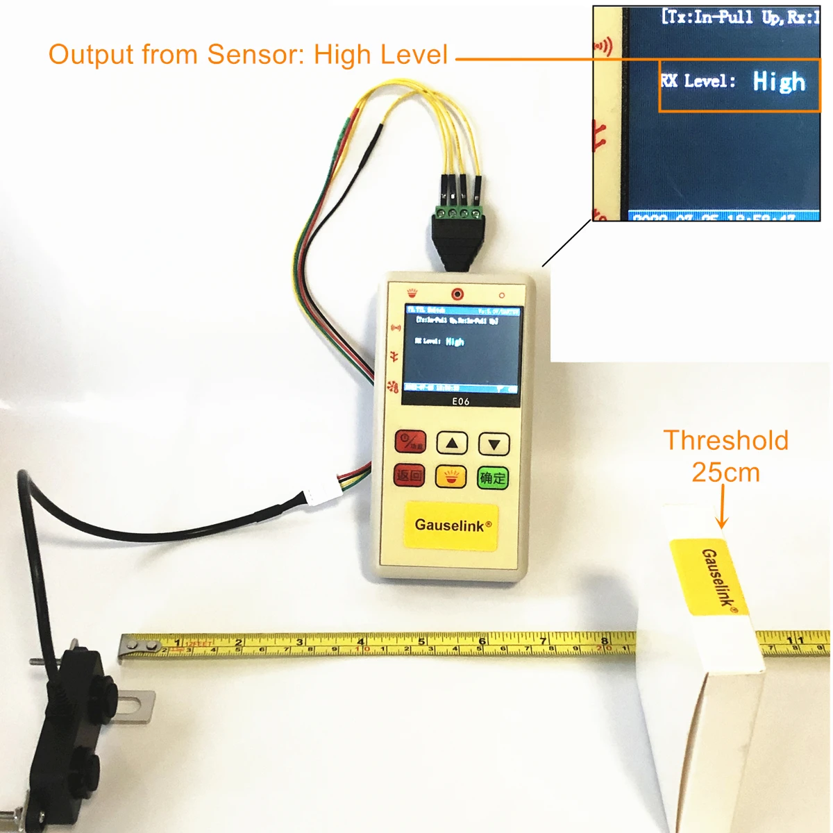 Ultrasonic Sensor Module Probe Proximity Switch ON/OFF High/Low Level With Relay Output Waterproof IP67 Threshold Adjustable