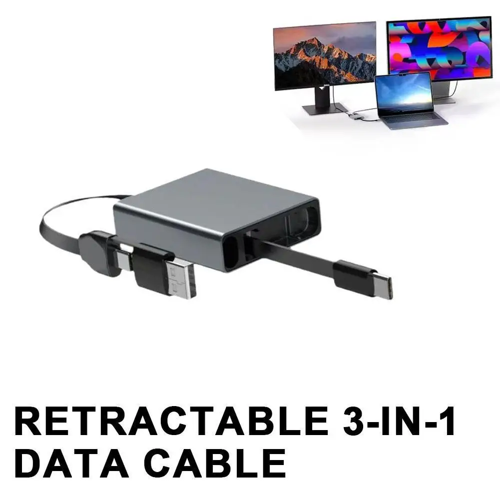 New Arrival Telescopic USB Cable Type C 66W PD Fast Charging For ALL Laptops