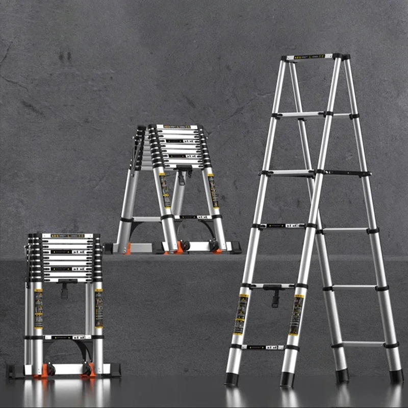 Modern Creative Ladder for Home Multifunctional Folding Non-slip Ladders Light Luxury Metal Design Step for Company