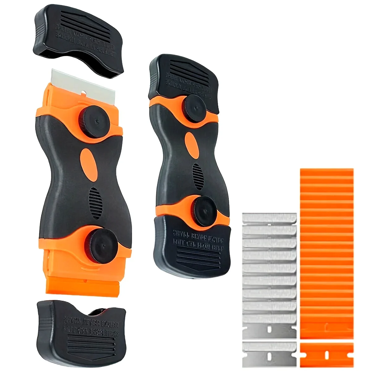21pcs Razor Blade Scraper Double Edge Razor Scraper Remover Tool with Razor Blades for Labels Stickers Decals Removal Tint Vinyl