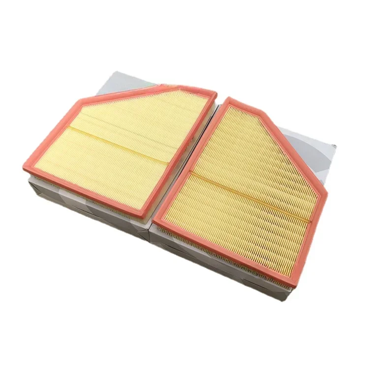 2Pcs Car Air Filter Cleaner Element 13717548897 13717548898 For BMW E70 X5 4.8i xDrive 2006-2010 N62B48 Engine High Flow Intake