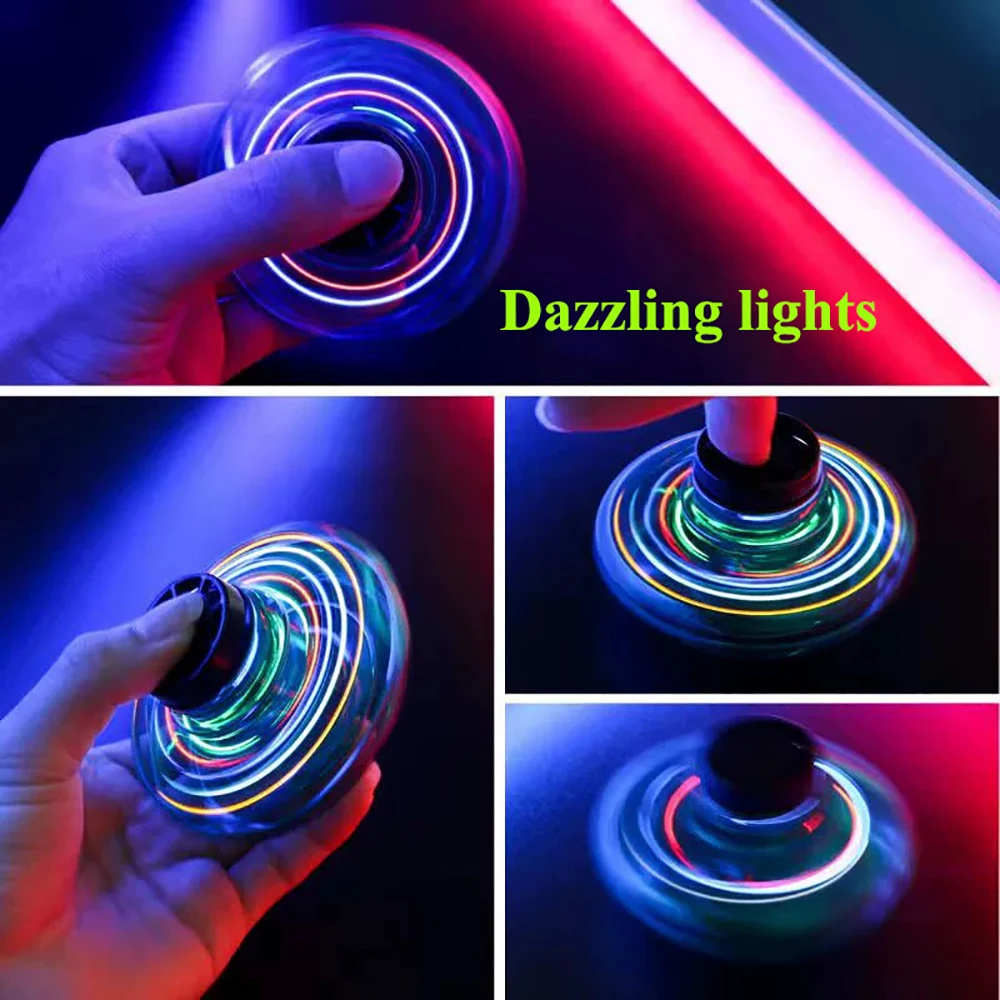 1 PC วัยรุ่น Flying SPINNER UFO Boomerang MINI Drone Magic Levitation Light-emitting Gyroscope Induction Decompression ของเล่น