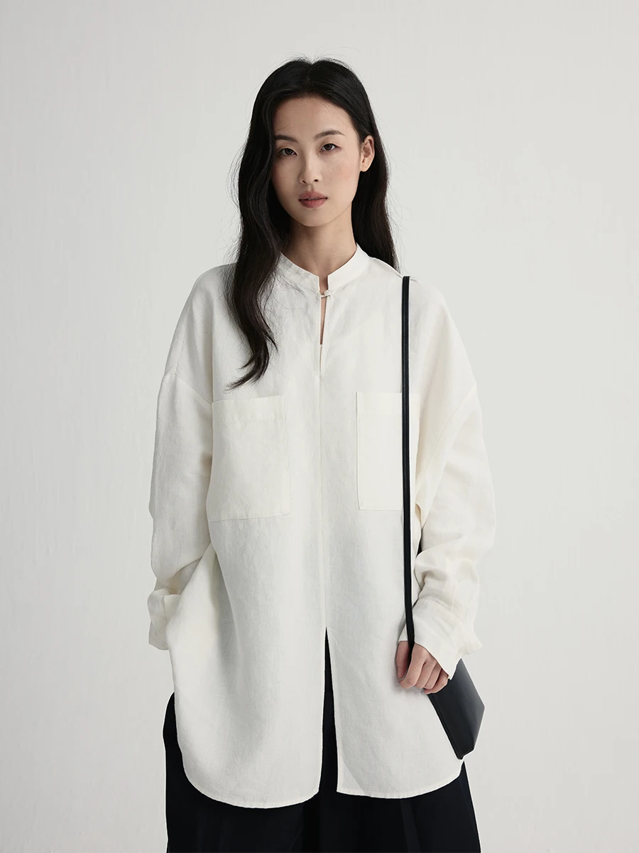 

CAREMIND Оригинальный дизайн Han Hanma: Новая женская свободная футболка с круглым вырезом в китайском стиле, солнцезащитная, матовая, L...