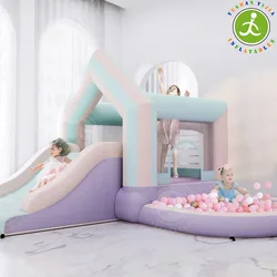 Nadmuchiwany domek Bounce House Combo na zewnątrz i wewnątrz, nowoczesny zamek z ośmiokątnym miękkim pojemnikiem na kulki, najlepsza konstrukcja, 2024